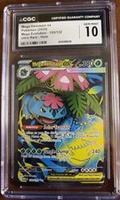 CGC 10 Gemme Ottime Condizioni Mega Venusaur ex 155/132 Segreto Raro Pokemon Mega Evoluzione