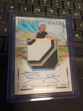 2025 Boys Of Summer Baseball Noah Schultz Auto Jumbo Patch #11/25 White Sox