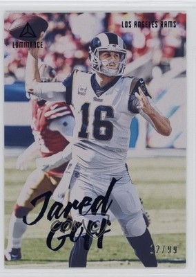 2020 Panini Luminance Blue 12/99 Jared Goff #58 14mg