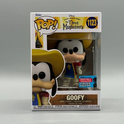 Funko Pop! Disney #1123 Goofy Three Musketeers 2021 NYCC Exclusive w/ Protector