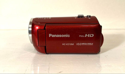 Panasonic HC-V210M レッド ビデオカメラ 本体｜バッテリー2個 Panasonic HC-V210M Red 10MP Camcorder Video Camera Full HD used