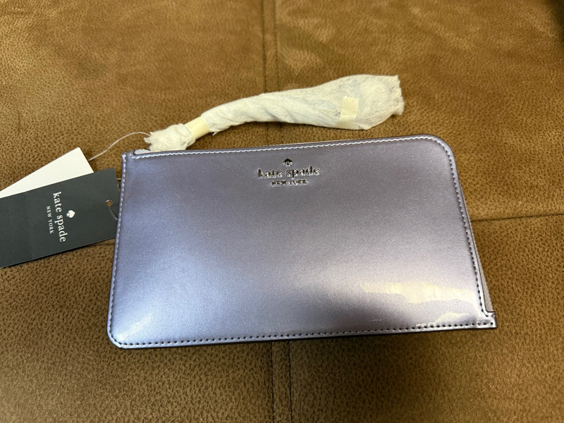 Kate Spade Carryall Wristlet Clutch Wallet Metallic 