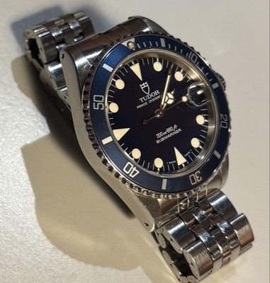 TUDOR Submariner Mid 75090 Blue Dial 36mm Case 17.5cm 6.88in