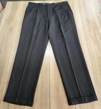 Paul Dione Wool Dress Slacks Mens Sz 42R, Pleated and Cuffed, Sharp Looking 