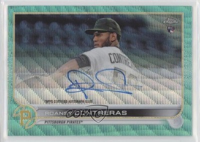 2022 Topps Chrome Rookie Aqua Wave Refractor 60/199 Roansy Contreras Auto RC g2d