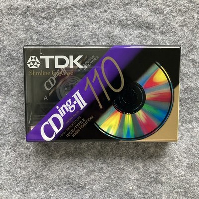 TDK CDing-II 110 Cassette - Slimline EcoCase - 1 Blank Tape, Factory Sealed