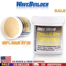 WaveBuilder Cocoa Shea Pomade | Super Smooth Rich Formula Hair Waves 3 Oz USA