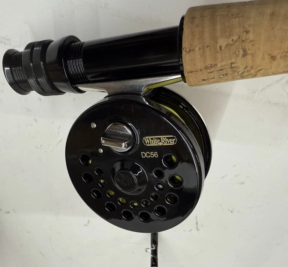 Carrete de caña de pescar con mosca estuche rígido White River DC56 carrete Dogwood Canyon Rod 9' Foto 3 de 4