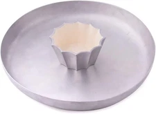 Marigold Artisans Aluminum. Ivory Enamel Fluted Chip & Dip Platter, 101101006