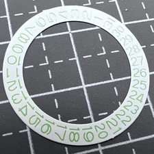 2 PIECES White Background Light Green Character Disk Date Wheel for NH35 NH36