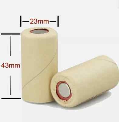 100x NiCd Sub C Battery 2200mAh 1.2v Rechargeable High Drain with Flat Top