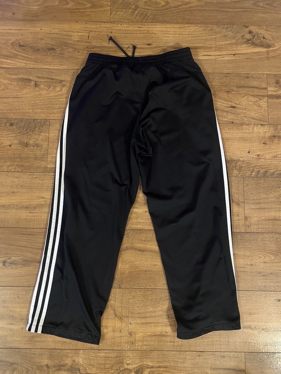 Vintage Y2K Adidas Men's M Track Pants Black Polyester Vintage Y2K Adidas Men's M Track Pants Black Polyester