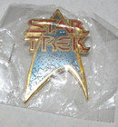 Original 1988 Metal Star Trek Hollywood Pin Badge Collection Blue Red & Gold — photo 1