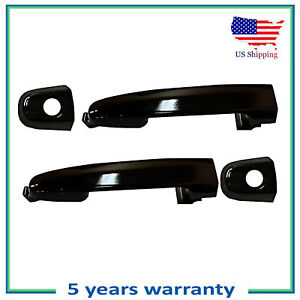 Outside Door Handle Front Pair Set 2 For 03-10 Pontiac Vibe 209 Black Sand Pearl 