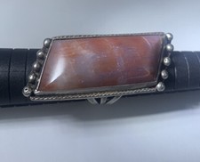 VTG Southwestern Hand Patina Unmarked, Untested Sterling Silver Red Agate Ring