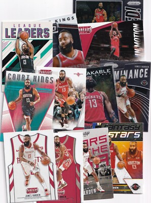 James Harden 12 card Insert/base/SP lot, Rockets