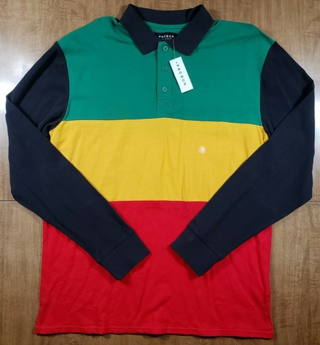 NWT PacSun Reggae Long Sleeve Polo 
