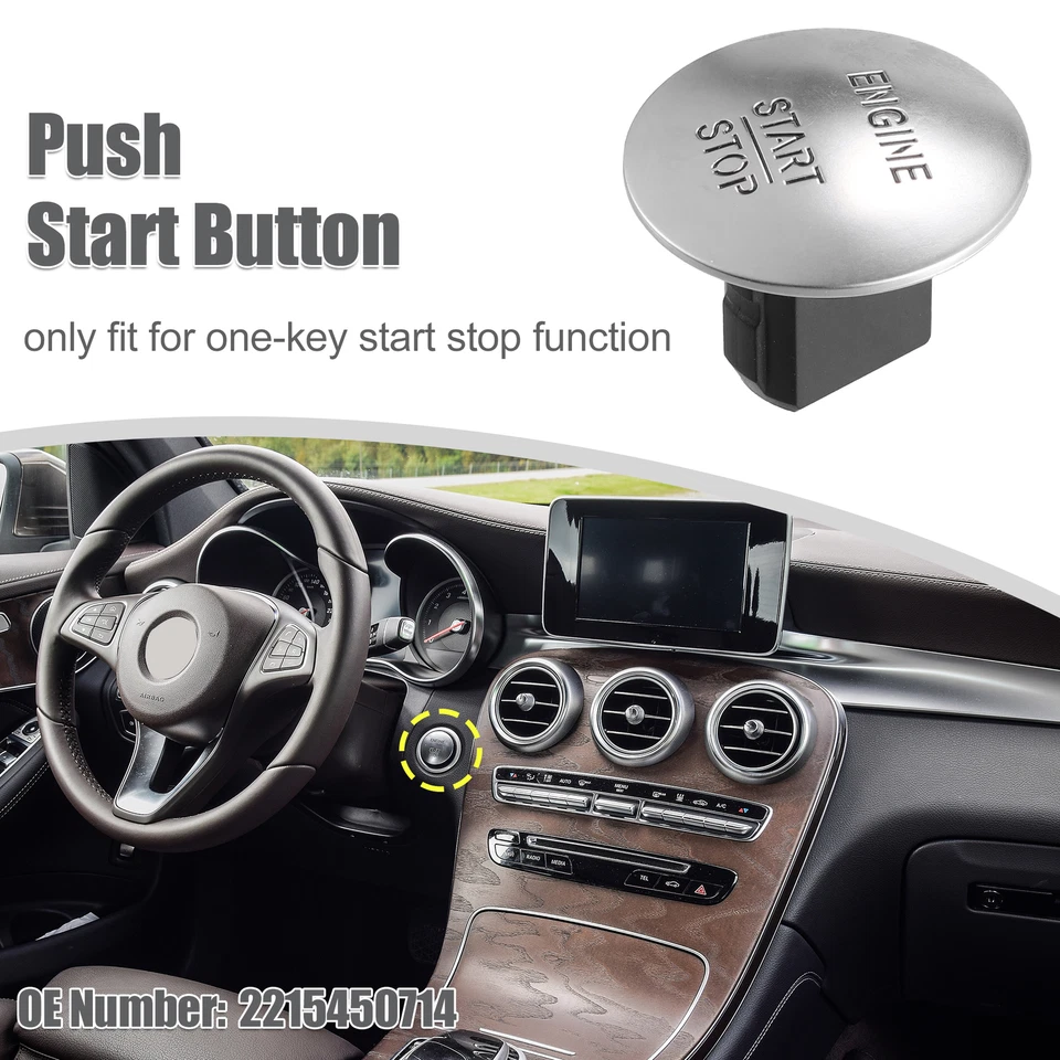 Car Engine Push Start Stop Button Cover for Mercedes-Benz 2215450714 Foto 2 de 4
