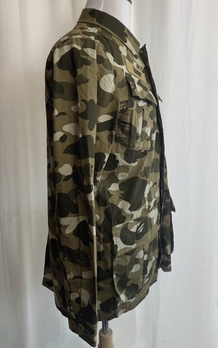 A Bathing Ape Bape Beige Camo Long Sleeve Shirt Jacket XL New Authentic (Large) - Picture 6 of 12