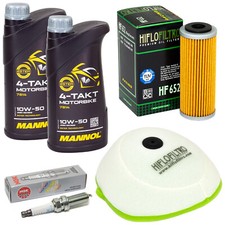 Kit Manutenzione Olio 2L Filtro Aria Filtro Olio Candela per KTM EXC 400 450 530 2008-11