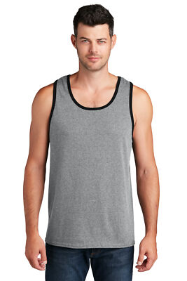 Port & Company PC54TT Men's Core Cotton Tank Top Muscle Shirt Ringer Two Tone