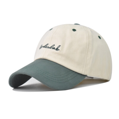 Men Women Small Letter Contrast Color Baseball Hat Cotton Personalized Cap