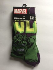 NEW Marvel Hulk Unisex Crew Socks Size 9-13