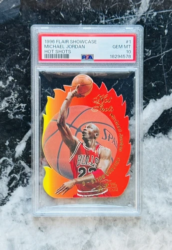 1996 FLAIR SHOWCASE MICHAEL JORDAN HOT SHOTS PSA 10 POP 19