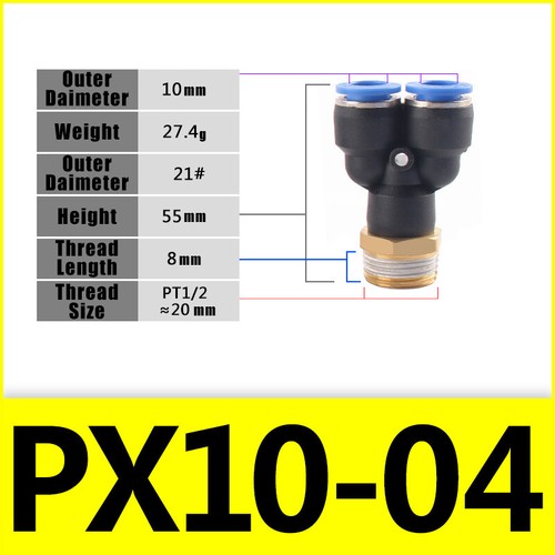 Pneumatic Push In Fitting Air Water Pipe Connectors Hydraulic Push Fit 4/6~16 mm - Picture 193 of 254