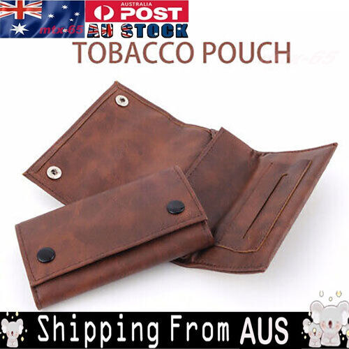 Men's Trendy Synthetic Leather Tobacco Bag Portable Storage Pouch Accessory❀ - Picture 1 of 8