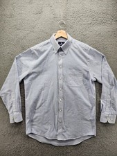 Stafford shirt men's 16 34/35 regular fit travel Striped button down dress shirt