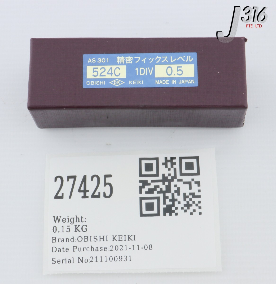 27425 OBISHI KEIKI PERCISION FIX LEVEL, 524C, 1DIV 0.5 (NEW) AS301
