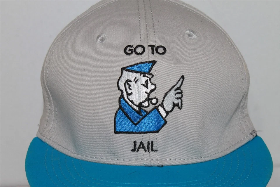 Gorra de béisbol Monopoly Go To Jail OSFM Snapback 2014 Hasbro Foto 2 de 4