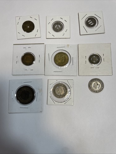 VINTAGE Lot Of 9 TRANSPORTATION TOKENS Pittsburgh NH Mass Transportation - Picture 7 of 7