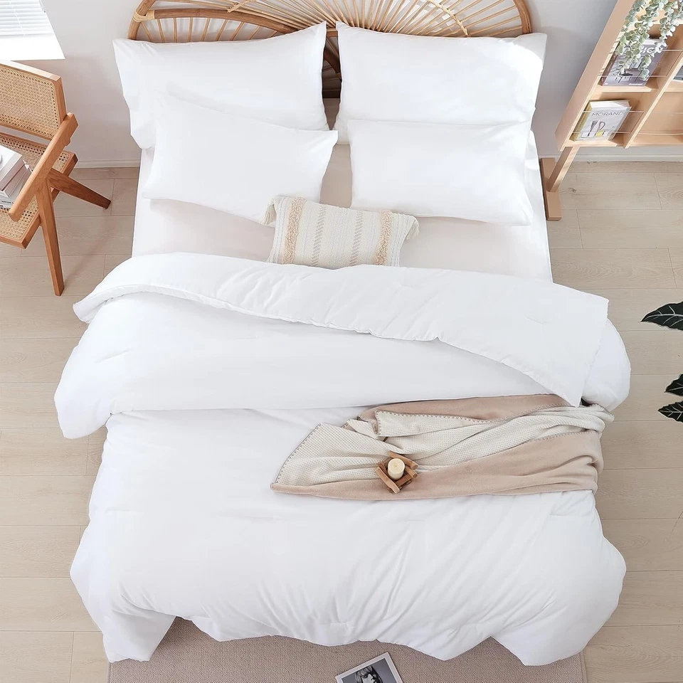  Juego de edredones tamaño king microfibra suave juego de 3 piezas para hombre, mujer  Foto 4 de 4