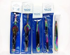 Body Toolz - Titanium Color Coated TWEEZERS- Pick any kind