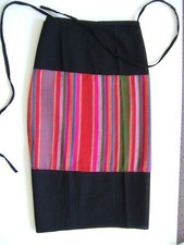 , Northern LAOS TAI DAM hemp Indigo wrap skirt