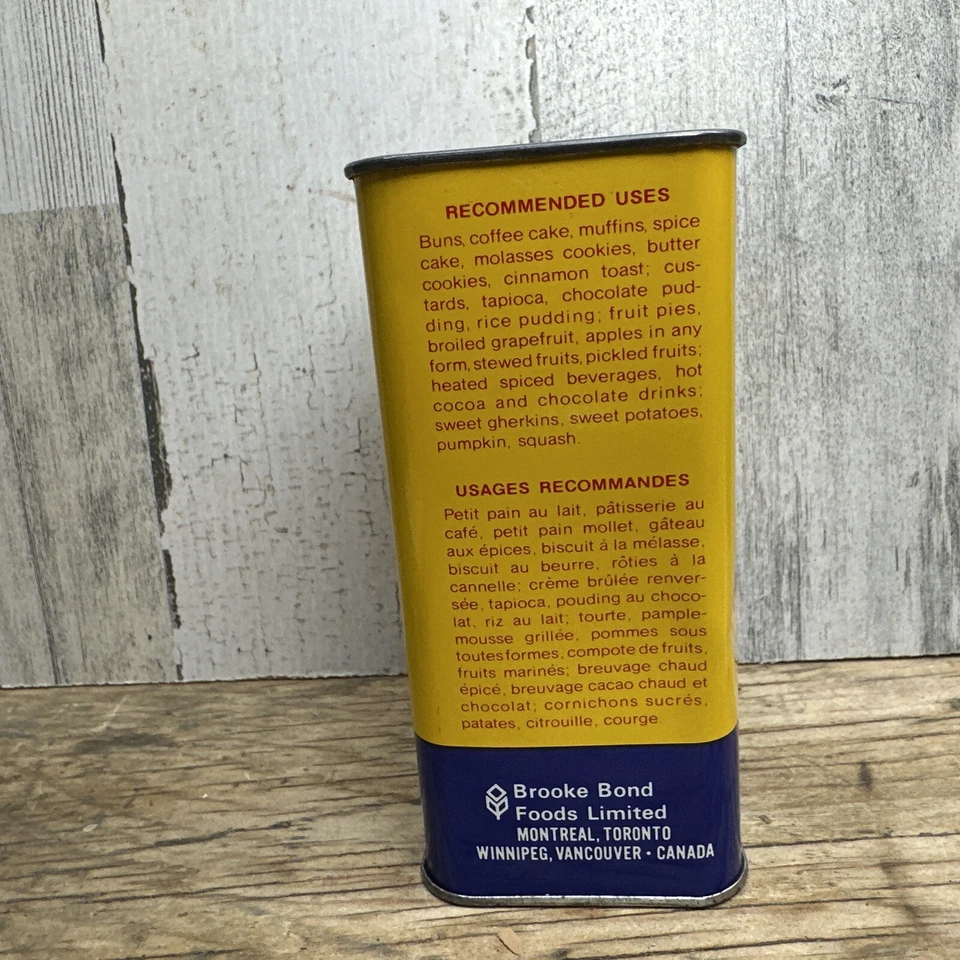 Vintage Large  Blue Ribbon Cinnamon Spice Tin - Vancouver Canada Advertising 8oz - Image 2 of 4