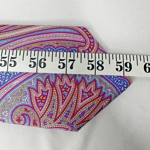 Paul Stuart Men's 100% Silk Designer Luxury Paisley Necktie Multicolor Italy - 第 10/10 張圖片