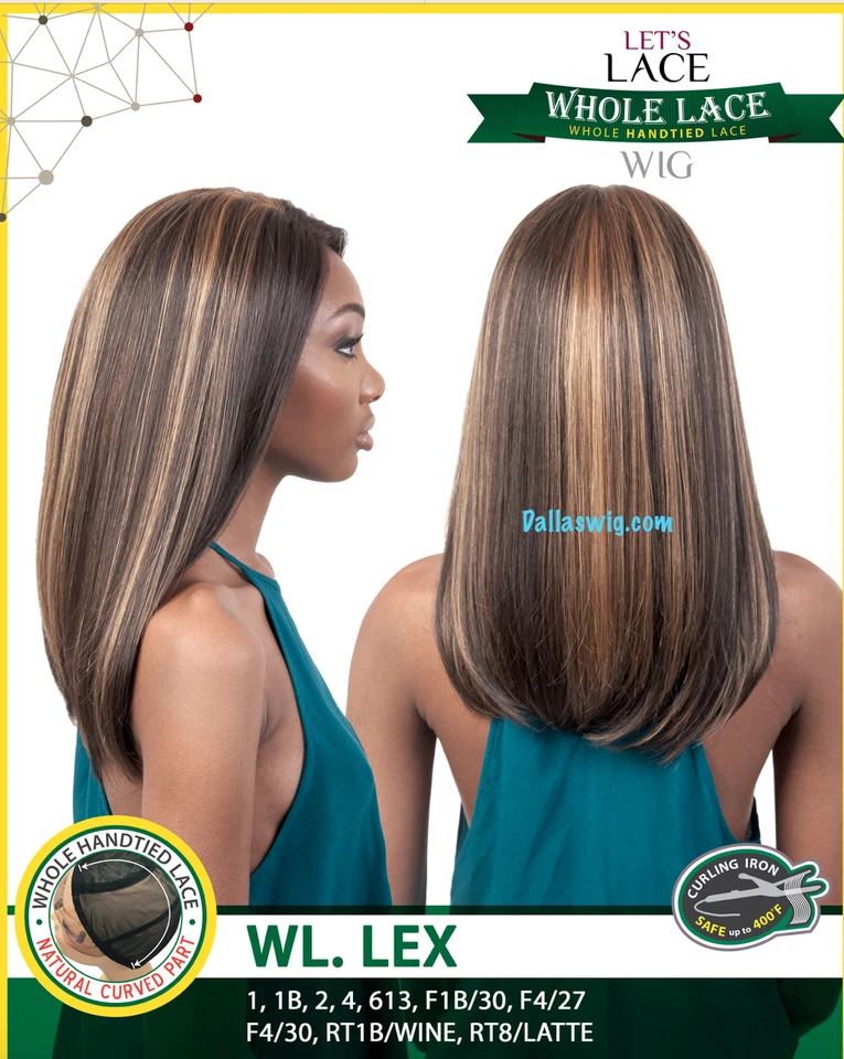 Motown Tress Whole Lace Light Weight Hand Tied Straight WL Lex Lace Front Wig - Image 3 of 4