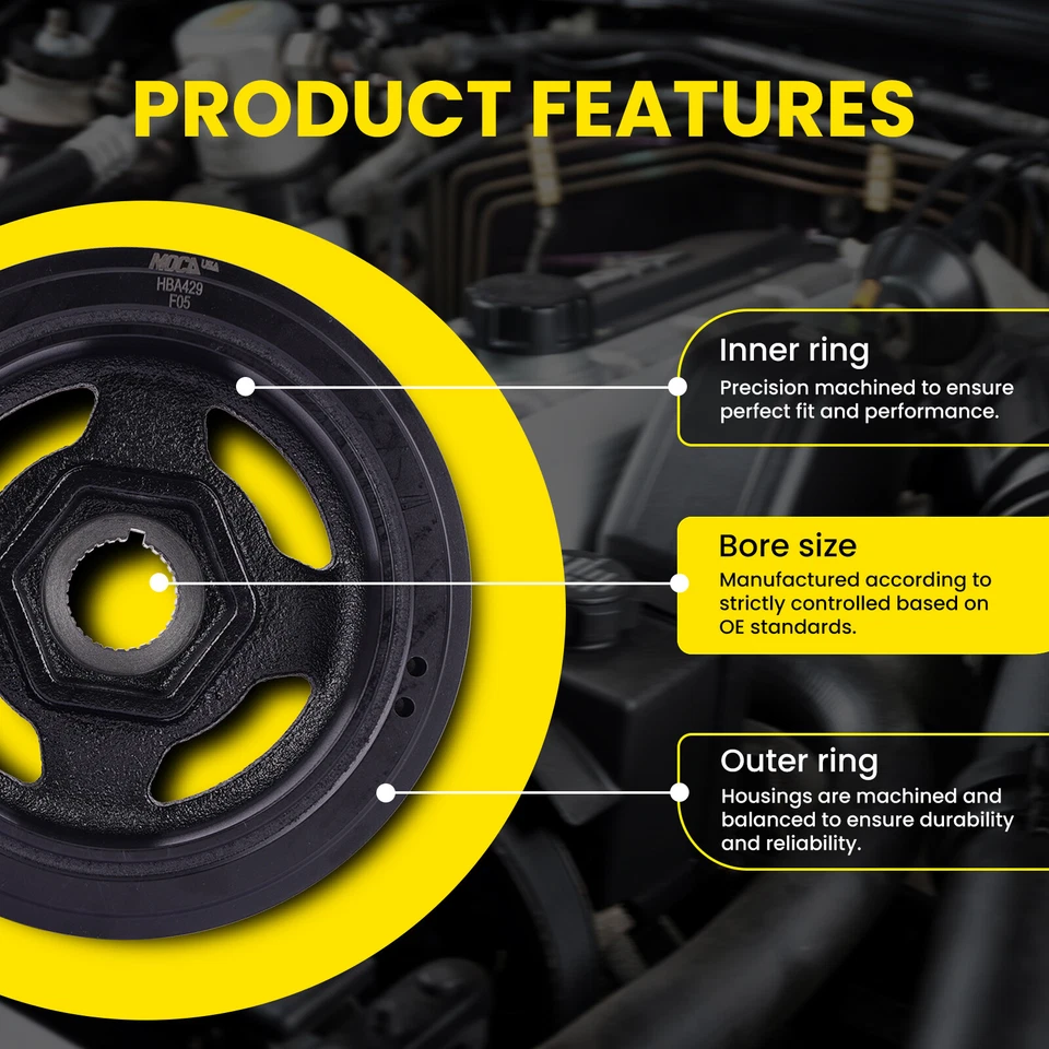 Cinturón Serpentine Equilibrador Armónico Ajuste Acura MDX RL Honda Accord Pilot Ridgeline Foto 4 de 4