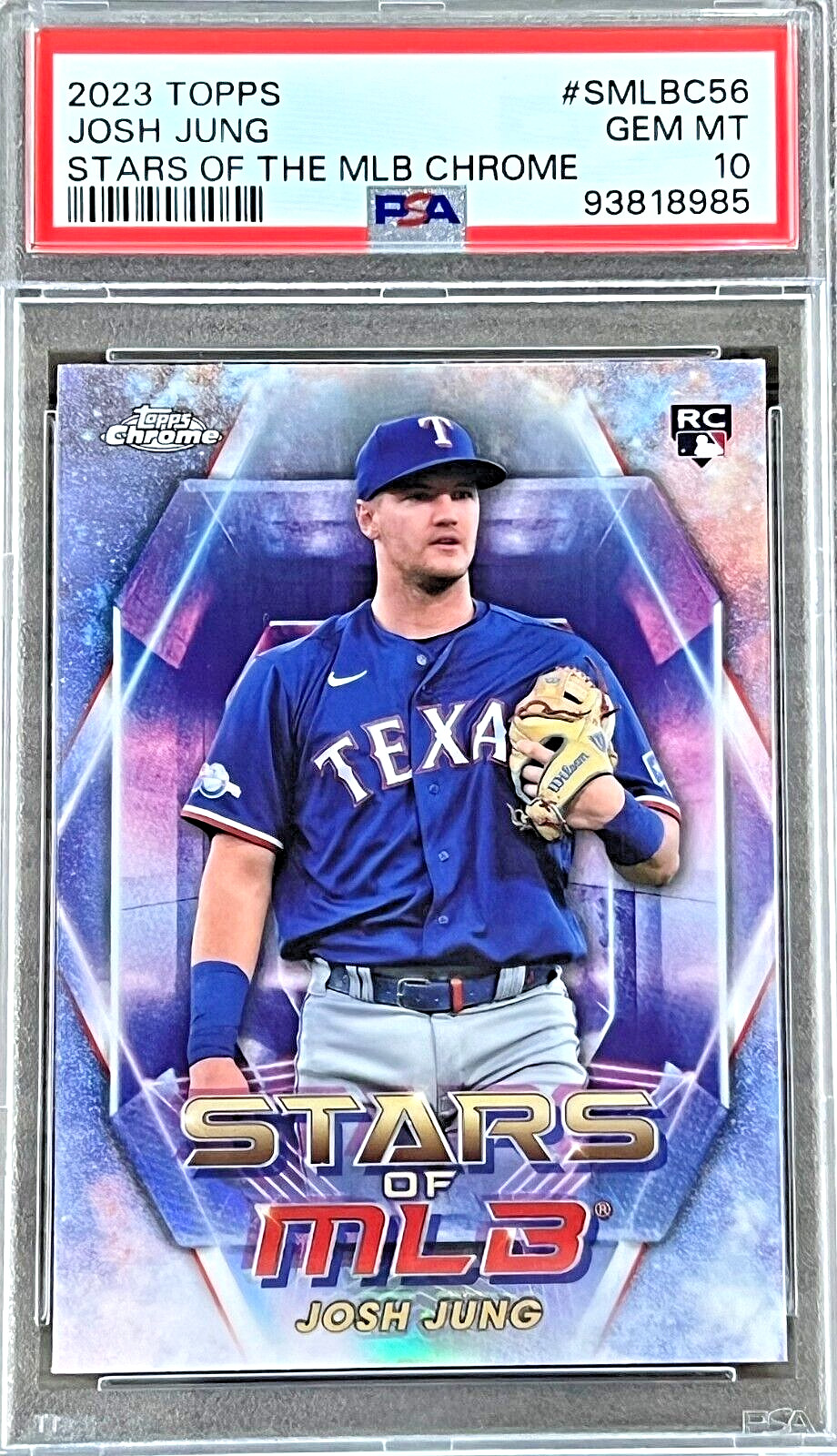2023 Topps CHROME Josh Jung #SMLBC-56 (STARS) PSA 10 MINT (ROOKIE) (Low Pop: 27)