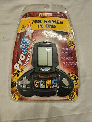 Vintage PRO JR Clear Black Handheld Multi Game Systems NIB