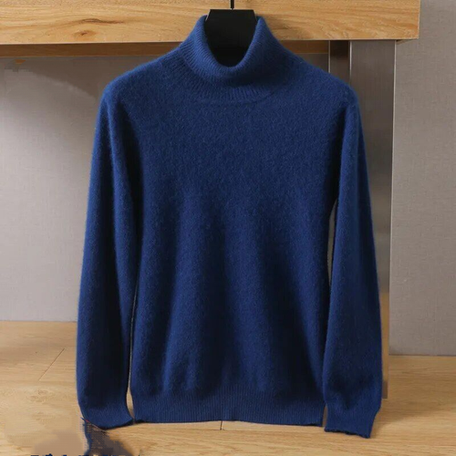 Maglione girocollo uomo puro visone cashmere maniche lunghe casual - Foto 33 di 36