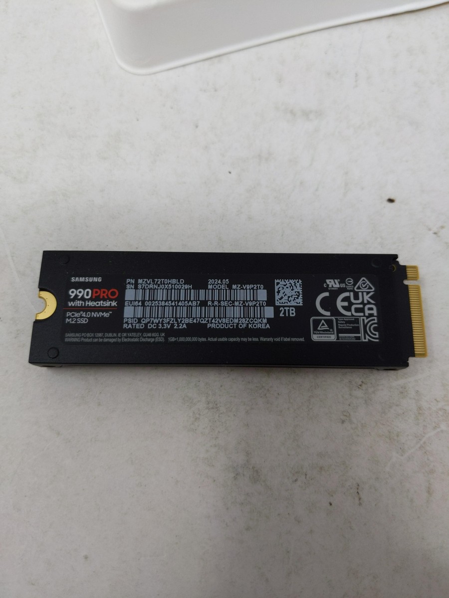 Samsung 990 Pro W/ Heatsink Ssd 2tb, Pcie Gen4 M.2 2280 Internal Solid State | eBay Samsung 990 Pro W/ Heatsink Ssd 2tb, Pcie Gen4 M.2 2280 Internal Solid State | eBay