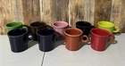 Vtg FiestaWare Ring Handle Coffee Mugs Set 9 Homer Laughlin HLC USA Cups Vintage