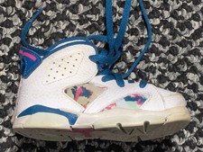 Air Jordan 6 Retro Td Green Abyss Laser White Fuchsia 645127-153 Toddler SZ 7C