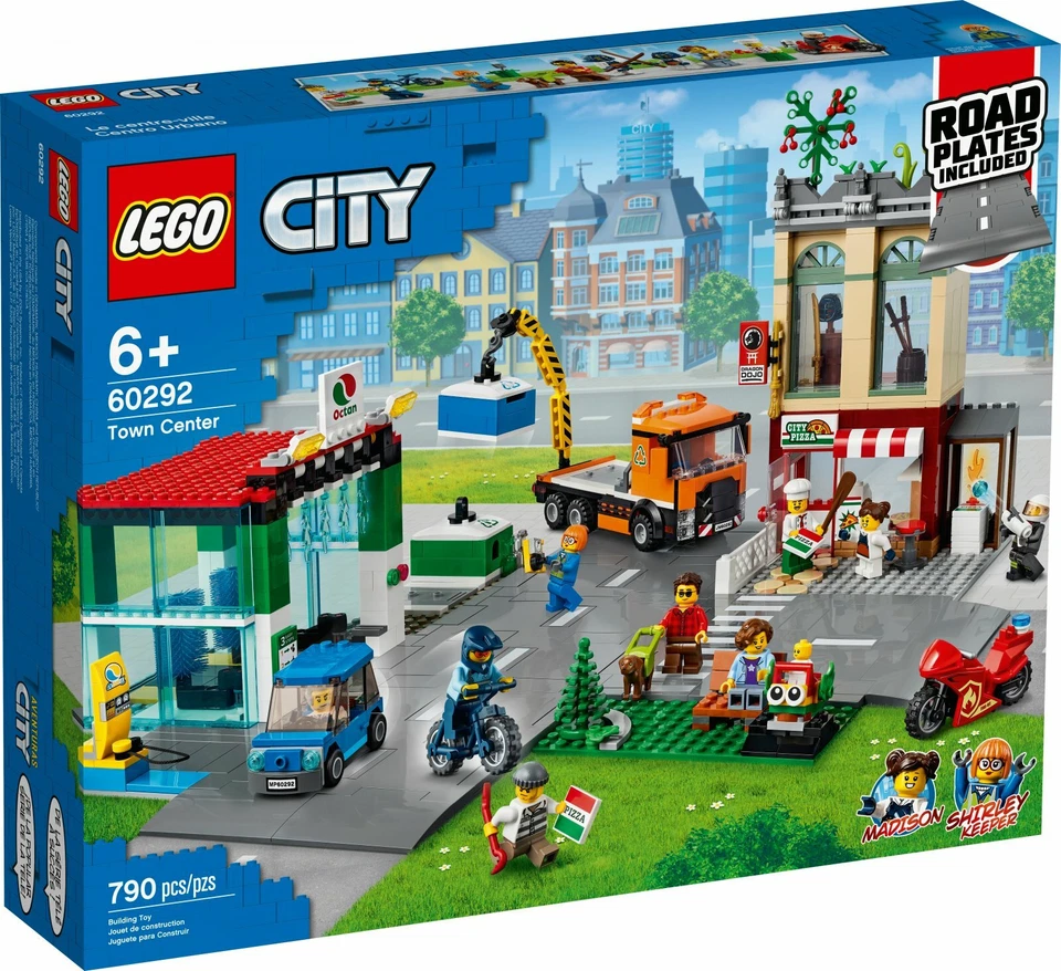 LEGO 60292 City Series Town Center Ayuda a los niños a convertirse en maestros constructores 790 piezas Foto 2 de 4