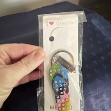Sparkling Flip-Flop Sandal Cancun Souvenir Keychain New In Package