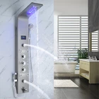 ELLO&ALLO LED Shower Panel Rain&Waterfall Tower Massage System Sprayer Tub Tap